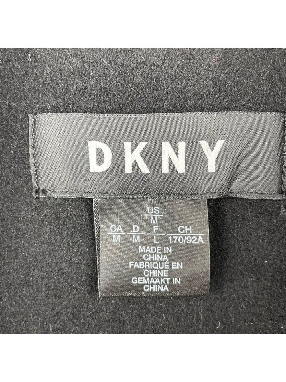 DKNY Black and White Tweed Coat - Picture 12 of 13
